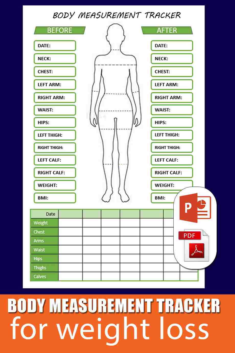  Printable Body Measurement Chart for Women